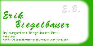 erik biegelbauer business card